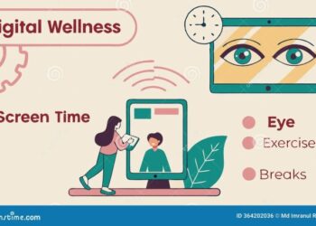 Digital Wellness Infographic For Screen Time And Eye Health Generative ...