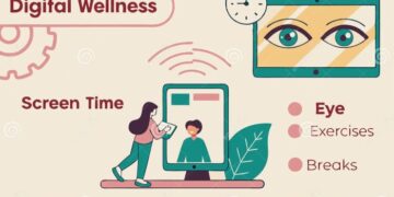 Digital Wellness Infographic For Screen Time And Eye Health Generative ...